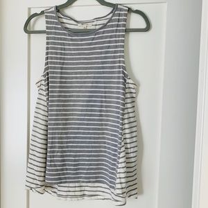 Madewell Forward Seam “Dusk Grey” Stripe Tank